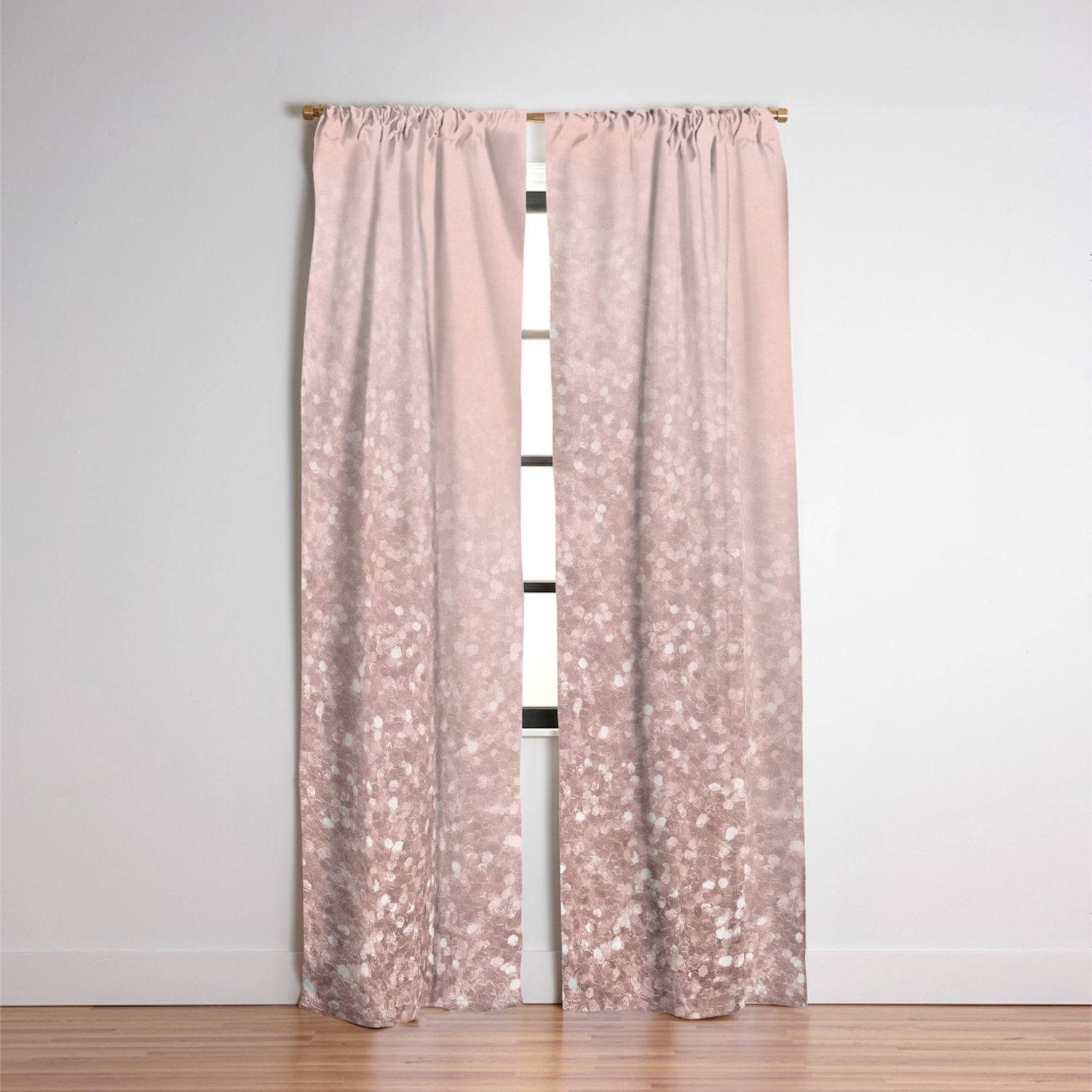 Rose Gold Sparkles On Pretty Blush Pink Vi Blackout Curtain By Rose Gold Sparkles On Pretty Blush Pink Vi Blackout Curtain