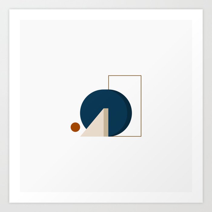 Abstrato 03 Abstract Geometry Minimalist Illustration Art Print By Ukcastro