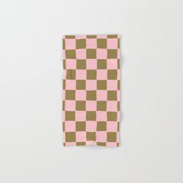 Sage Green + Pink Checkered Tiles Hand & Bath Towel