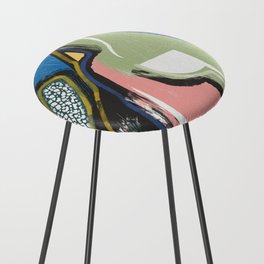 Colorful abstract anatomy Counter Stool