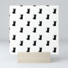 halloween theme black cat Mini Art Print