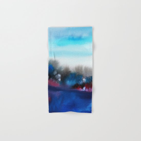 Watercolor abstract landscape 25 Hand & Bath Towel