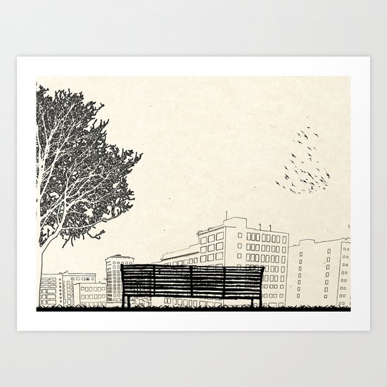 Tom's Favourite Spot — Angels Knoll Park, LA — (500) Days of Summer Art Print