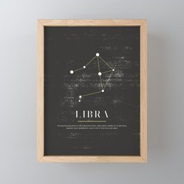 LIBRA - Zodiac Sign Illustration Framed Mini Art Print