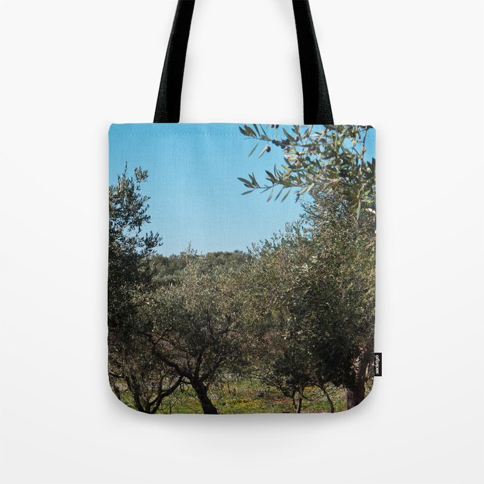 Olive trees in the Apulian landscape in autumn.  Tote Bag