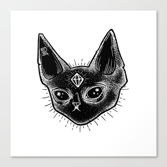 Black Kitten Canvas Print