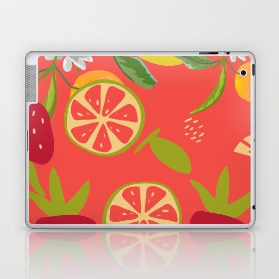 Summer Fruits And Flowers Laptop & iPad Skin