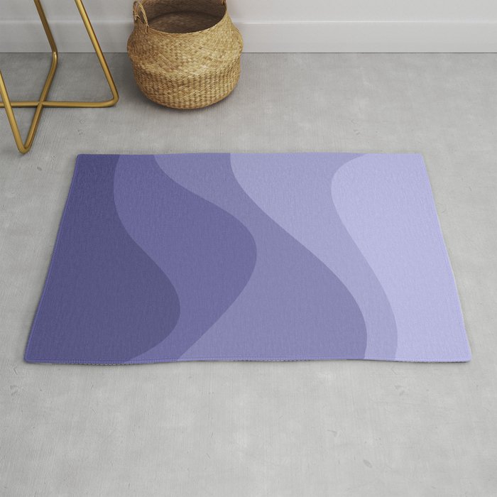 Abstract Color Waves Very Peri Rug
