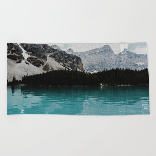 Lake Moraine, Banff National Park Beach Towel