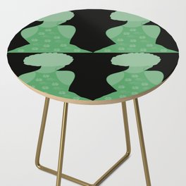 Woman At The Meadow Vintage Dark Style Pattern 09 Side Table