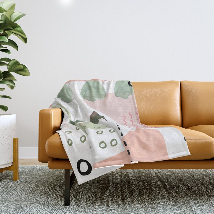 Abstract Throw Blanket
