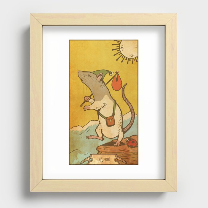 Muroidea Rat Tarot- The Fool Recessed Framed Print
