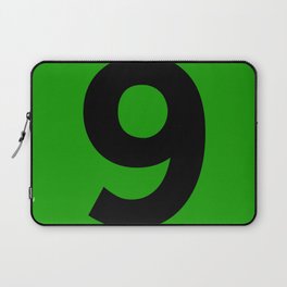 Number 9 (Black & Green) Laptop Sleeve