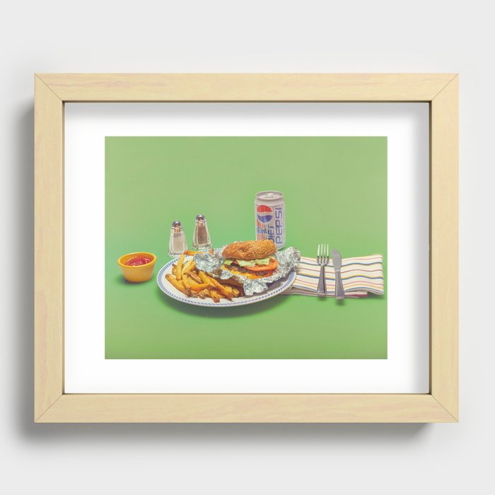 Green Mean Meal Machine Recessed Framed Print