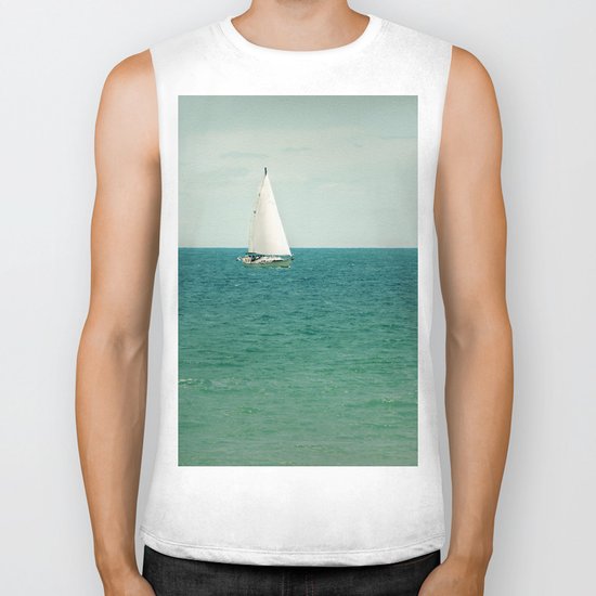 Minty Sail Biker Tank
