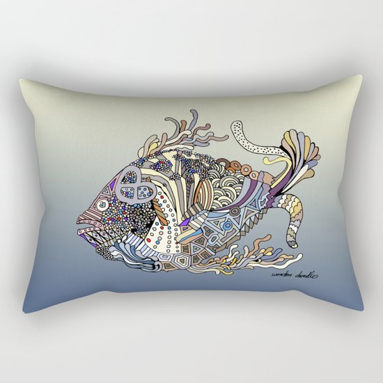 Dragon Fish (Color) Rectangular Pillow