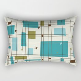 Mid-Century Modern (teal) Rectangular Pillow