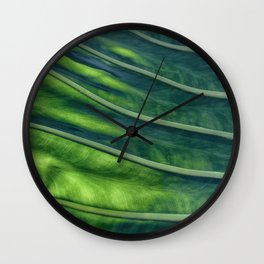 Colocasia Esculenta Taro Vein Leaf Macro Wall Clock | Leaf, Botanic, Natural, Yam, Foilage, Taro, Digital, Color, Vein, Healthy 