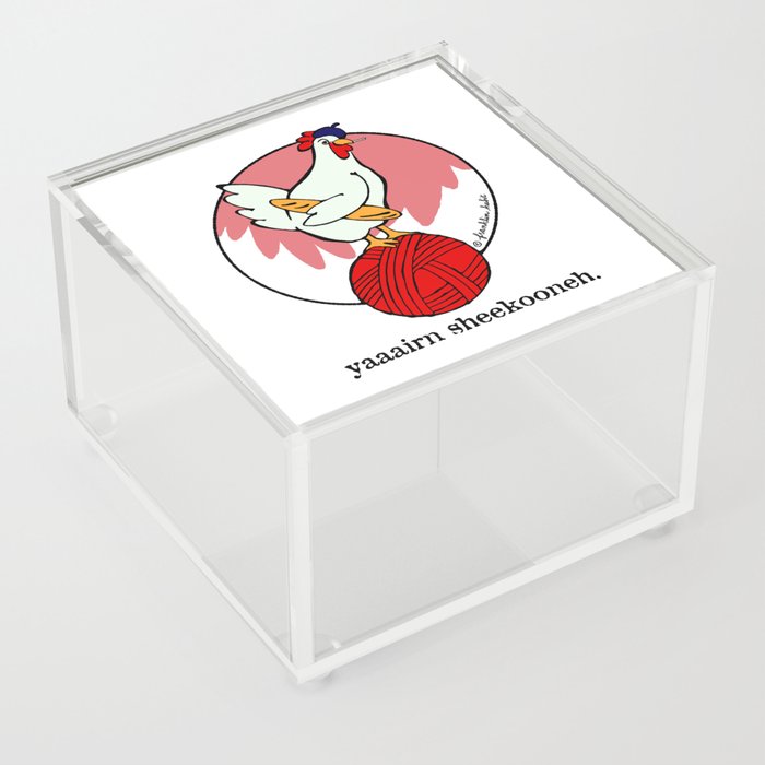 French Yarn Chicken Acrylic Box