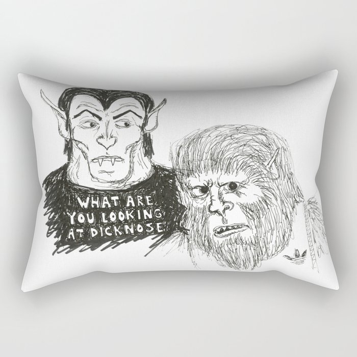 What Are You Looking At Dicknose Rectangular Pillow