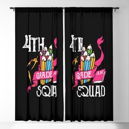 4th Grade Squad Student Back To School Blackout Curtain