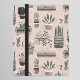 Zen Plants Pink Pattern iPad Folio Case