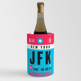 Luggage Tag A - JFK New York USA Wine Chiller