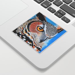 Great Horned Owl Eye Sticker