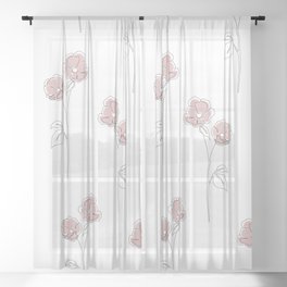 Blush Bloom Sheer Curtain