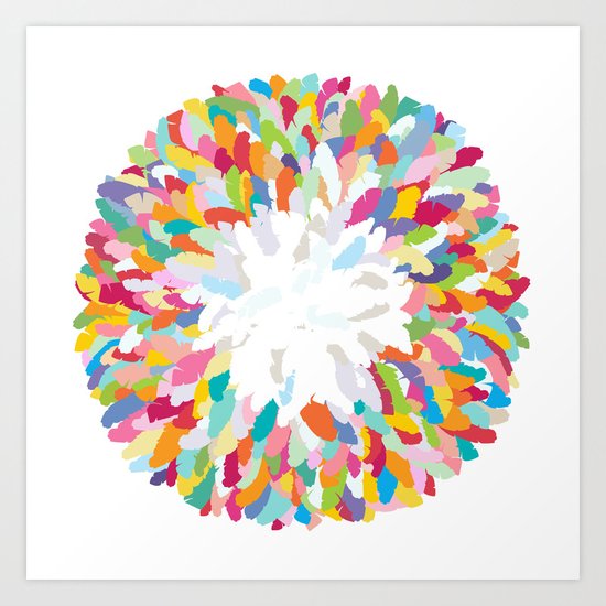 fizzy feathers Art Print
