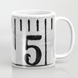 Numbers Coffee Mug | Graphic, Retro, Old, Abstract, 5, Five, Vintage, Blackandwhite, 4, Measure 