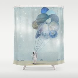 Space Walk Shower Curtain