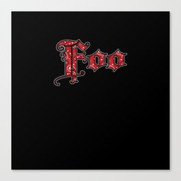 Foo Bandana Red Rag Canvas Print