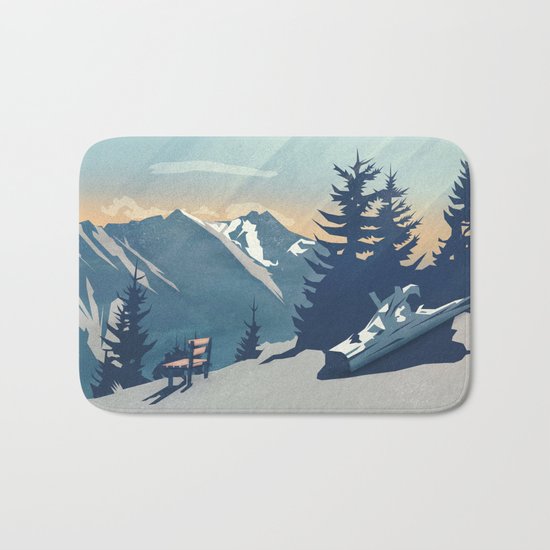 Mountain Sunrise (Pause II) Bath Mat