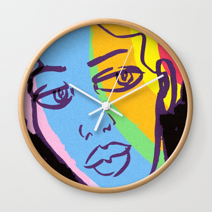 Rainbow Twinkle Woman Wall Clock
