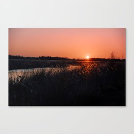 Sunset landscape Netherlands  Canvas Print