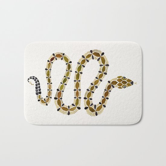 Olive Serpent Bath Mat