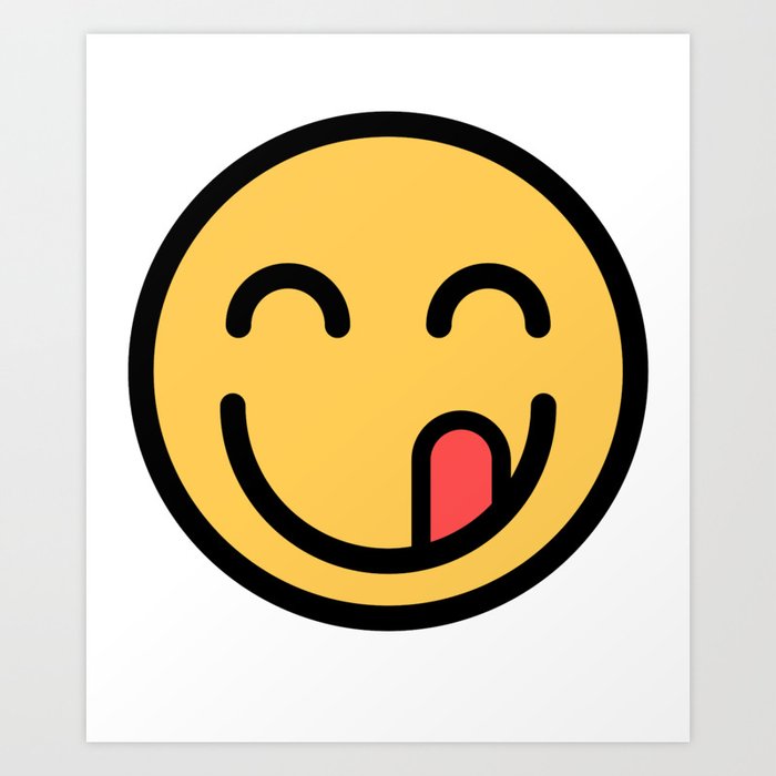 smiley face with tongue sticking out text