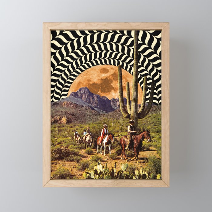 Illusionary Cowboys Framed Mini Art Print