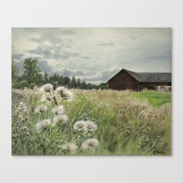 The Barn on the Meadow Canvas Print