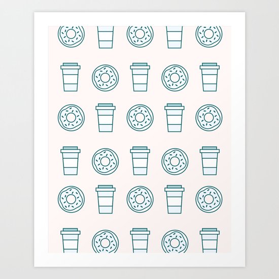Coffee and Donuts Art Print