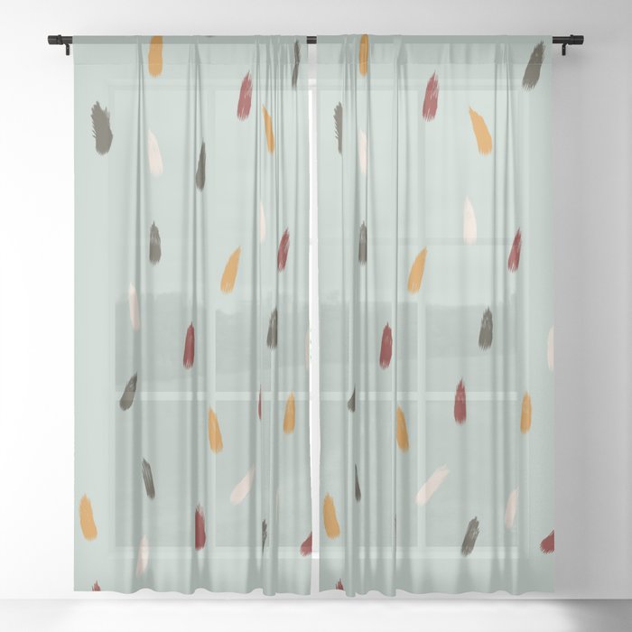 Inkanyamba - Colorful Decorative Abstract Art Pattern Sheer Curtain
