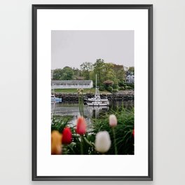 Perkins Cove Harbor Framed Art Print