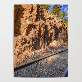 Along The Rails In The San Juan Mountains Of Colorado Poster