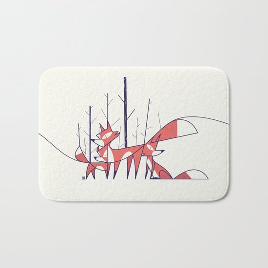 Foxes Bath Mat