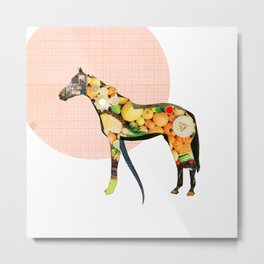 Das Pferd trägt Früchte · fresh fruits for rotting humanable Metal Print