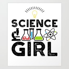 Science Girl Art Print