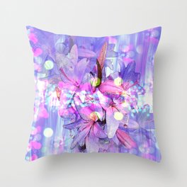 LILY IN LILAC AND LIGHT Throw Pillow