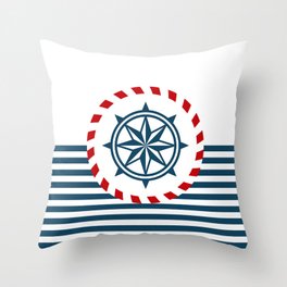 Nautical themed design 3 Throw Pillow