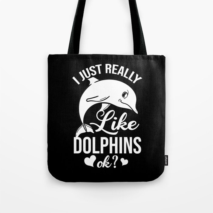 Dolphin Trainer Animal Lover Funny Cute Tote Bag